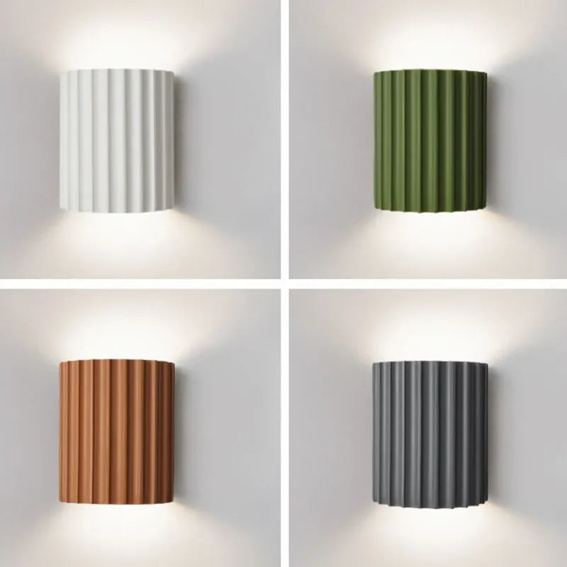 NovaRuffle Wall Light With Elegant Macaron Style Shade