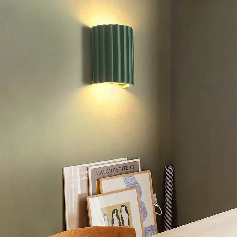 NovaRuffle Wall Light With Elegant Macaron Style Shade