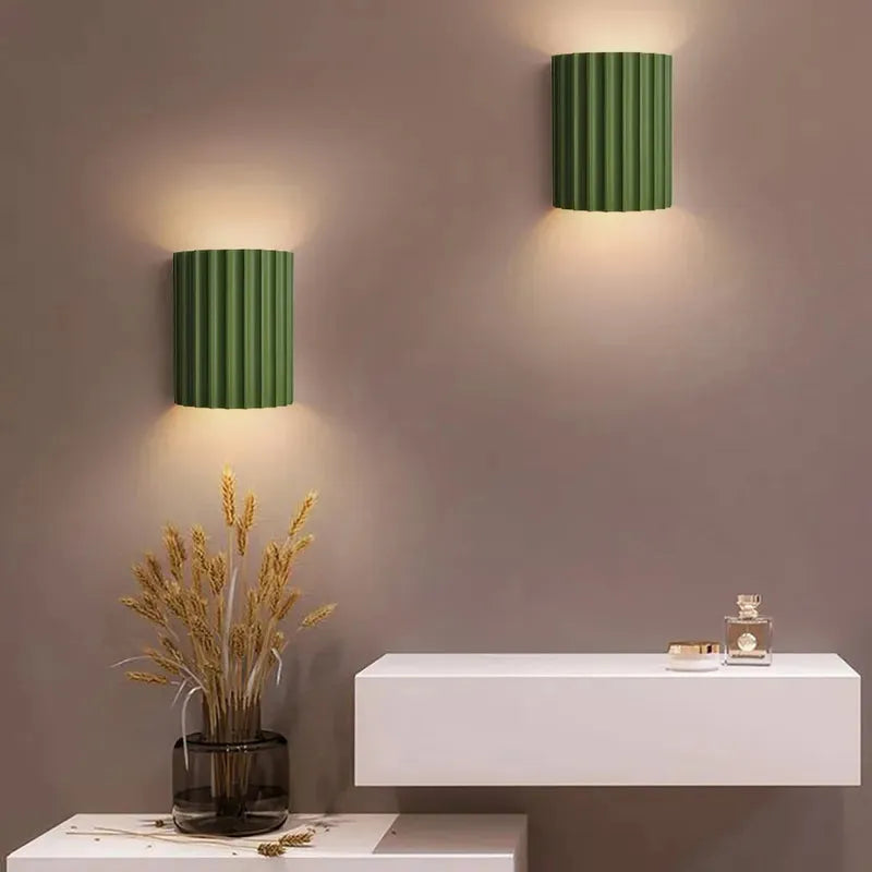 NovaRuffle Wall Light With Elegant Macaron Style Shade