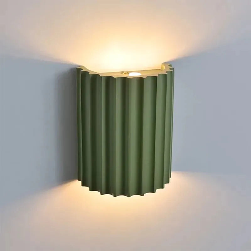 NovaRuffle Wall Light With Elegant Macaron Style Shade