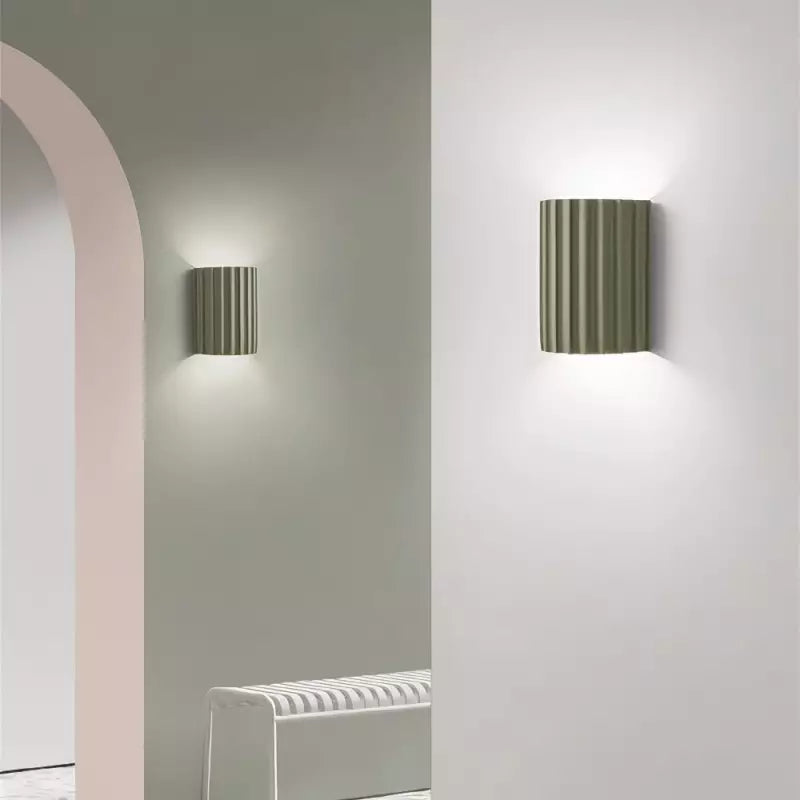NovaRuffle Wall Light With Elegant Macaron Style Shade