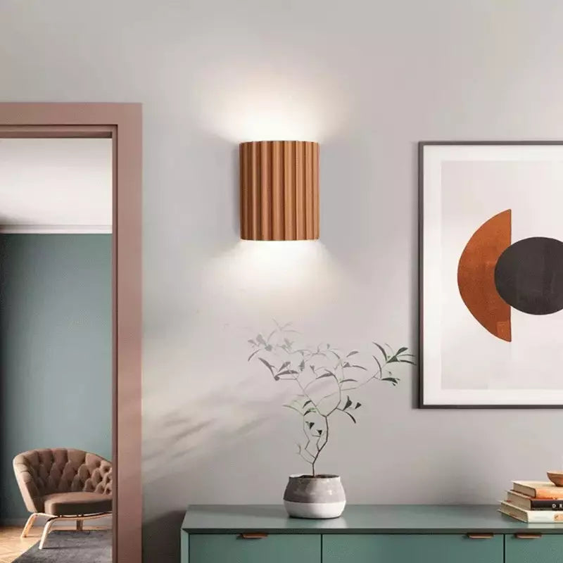 NovaRuffle Wall Light With Elegant Macaron Style Shade