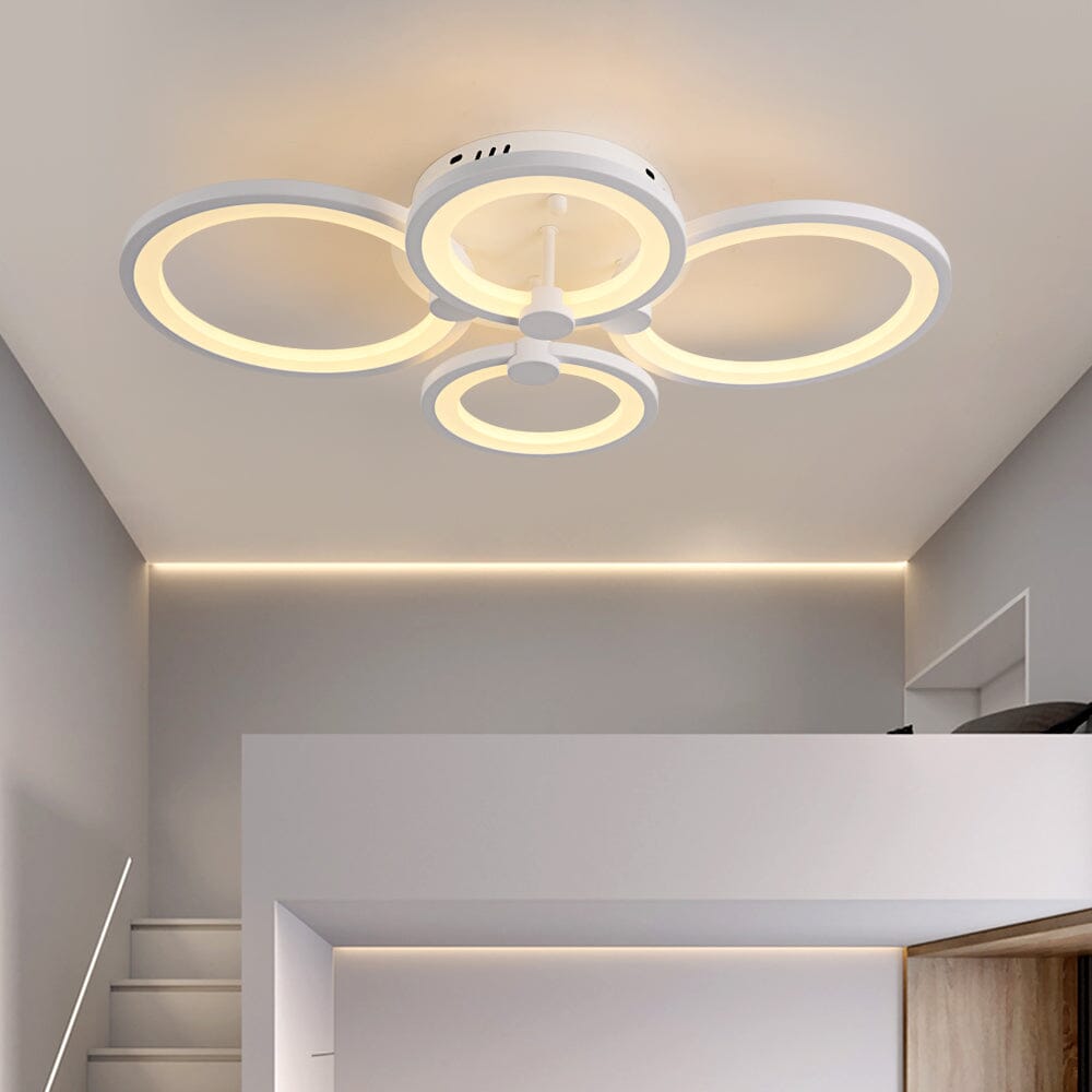 NovaRing Modern Ring Acrylic Ceiling Light With Remote