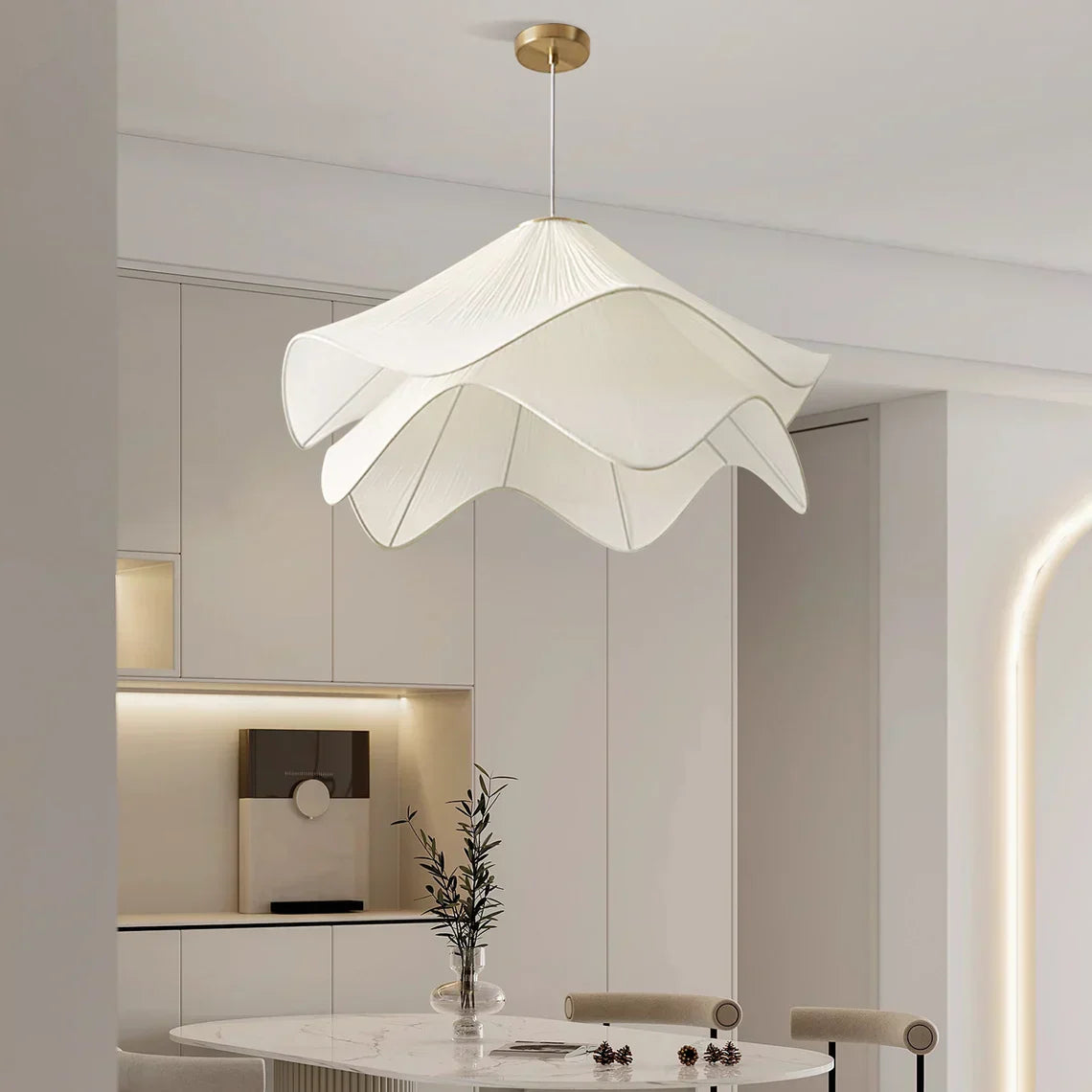 ثريا أزهار قماشية بيل فلور لغرف المعيشة