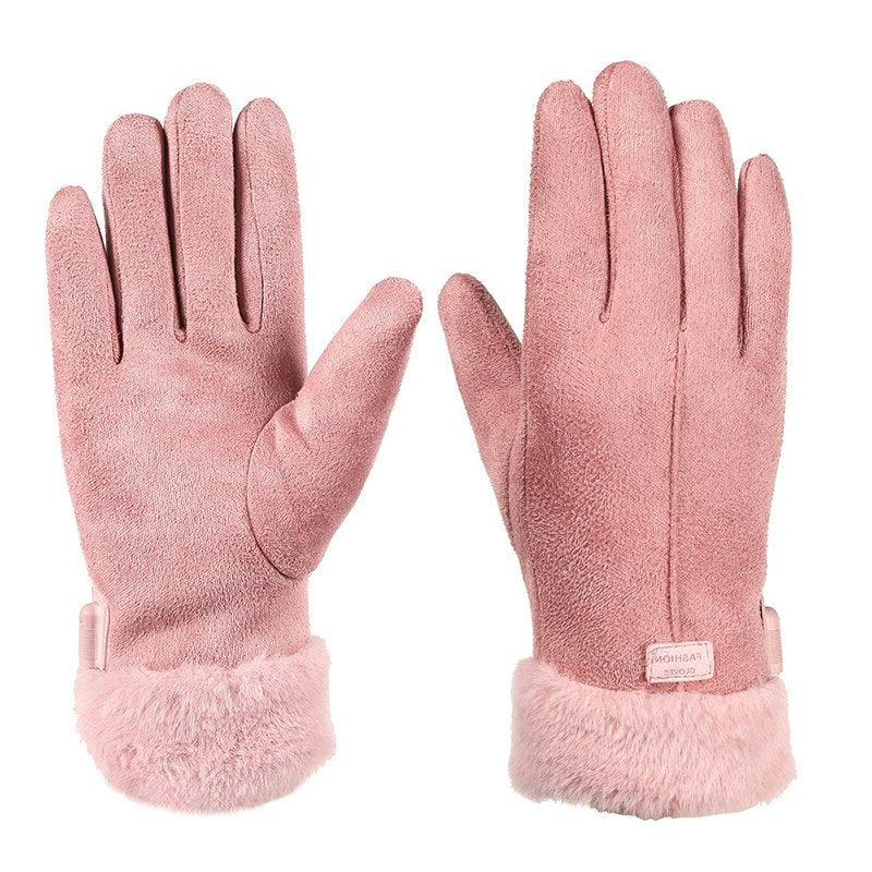 Women's Rechargeable Wool Lined Heated Gloves With Touchscreen