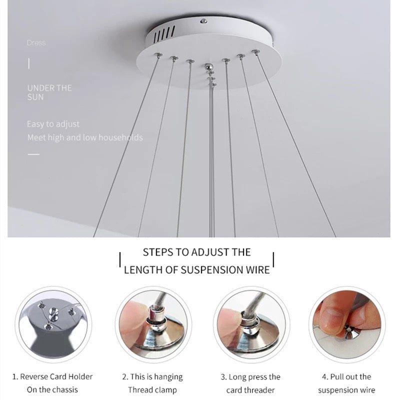 LumaCircle Ring Chandelier Modern Circular Ceiling Light