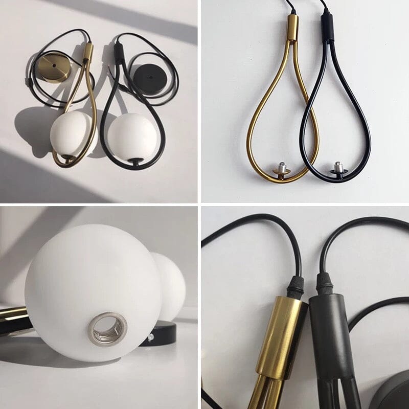 AuroraDrop satijnen ijzeren hanglamp met modern armatuur