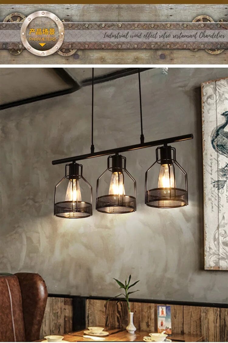 LumaNest Retro Bar Pendant Chandelier Handcrafted Fixture