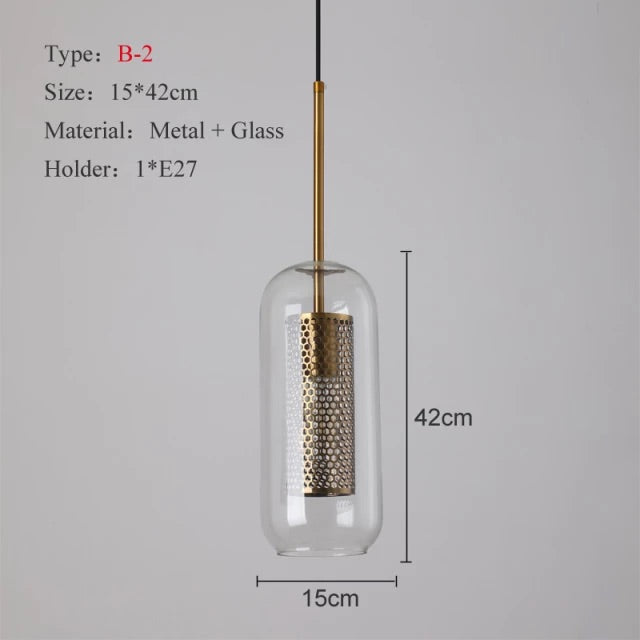NovaLox Nordic Glass Pendant Light for Kitchen and Dining