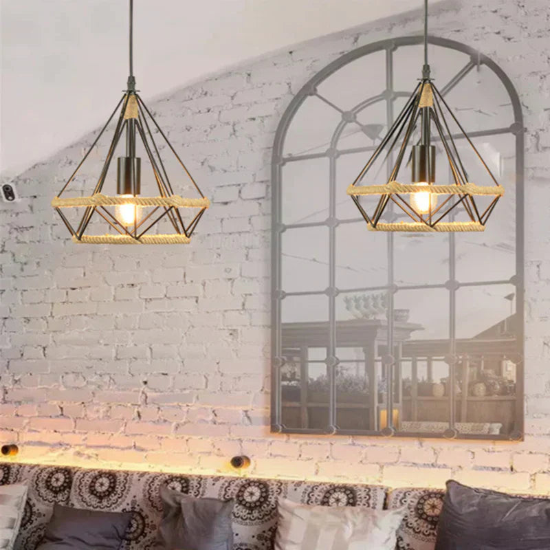 Lâmpada Auriel Twine Nórdica Vintage Artesanal