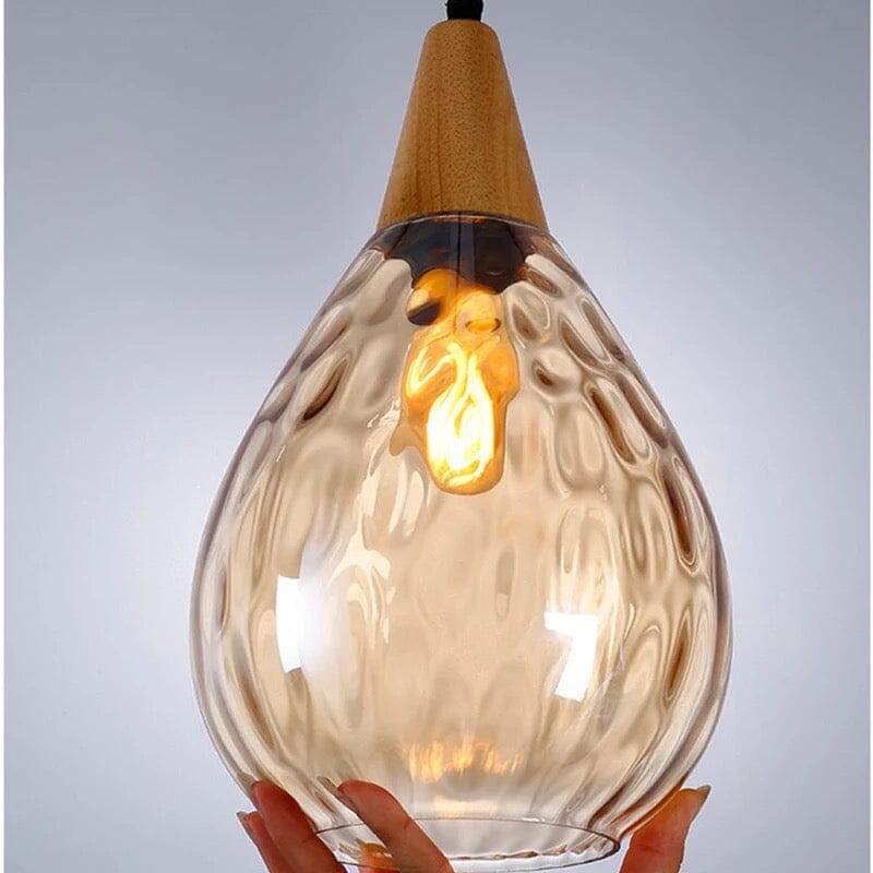 Luminária de Suspensão em Vidro Liora | Candeeiro Nórdico Feito à Mão