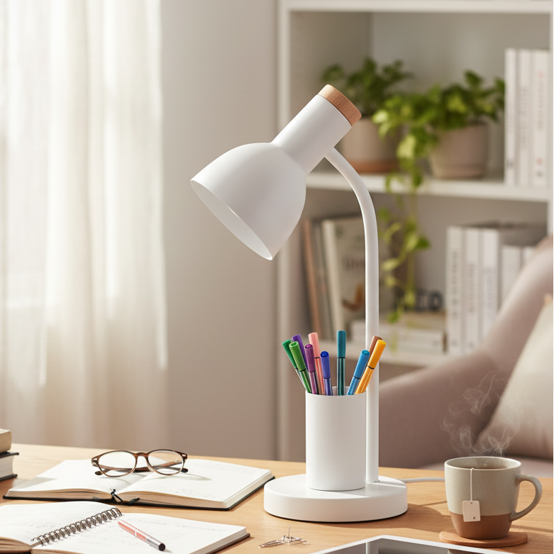 AeroDesk LED Table Lamp With Pen Holder For Organization And Lighting