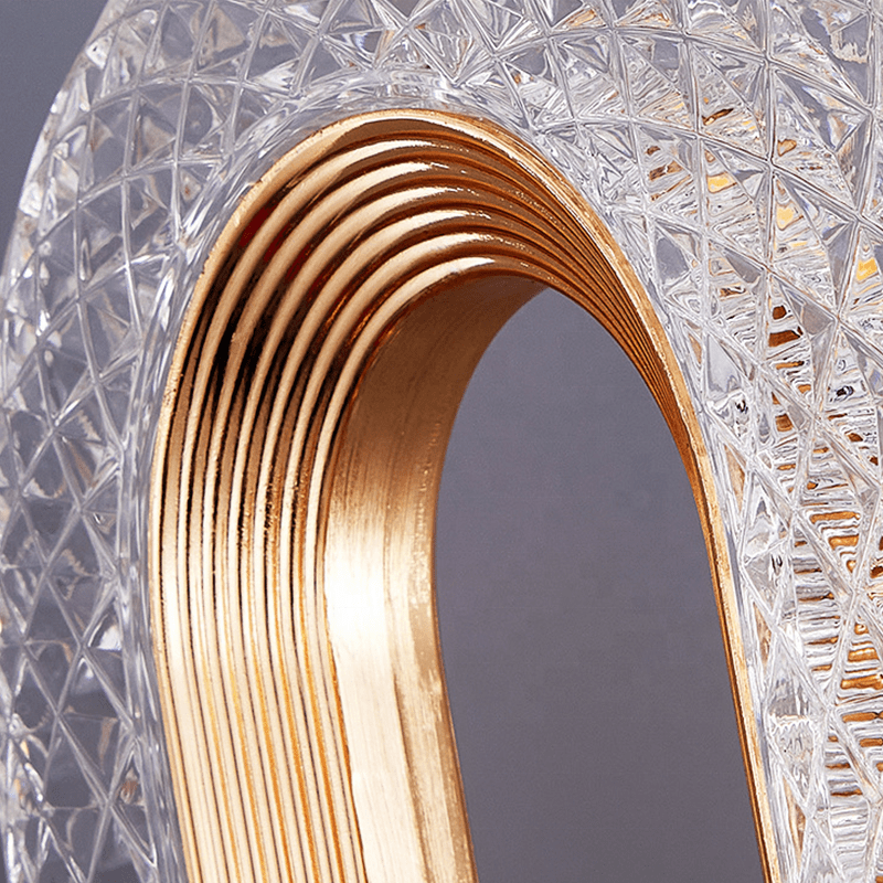 Suspension Plafonnier LED Ovale ElaraLux Finition Dorée