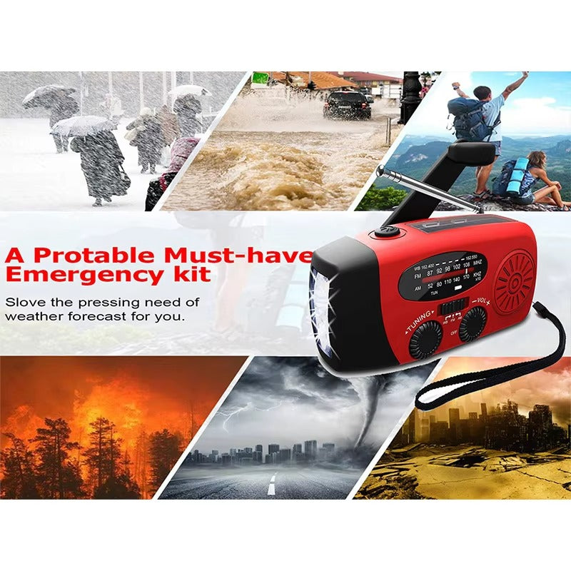 Generatore di Energia Compatto AeroCore con Radio, Pannello Solare e Luce LED