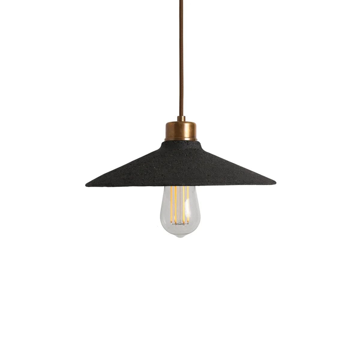 Orenda Organic Black Clay Ceramic Pendant Light 28cm
