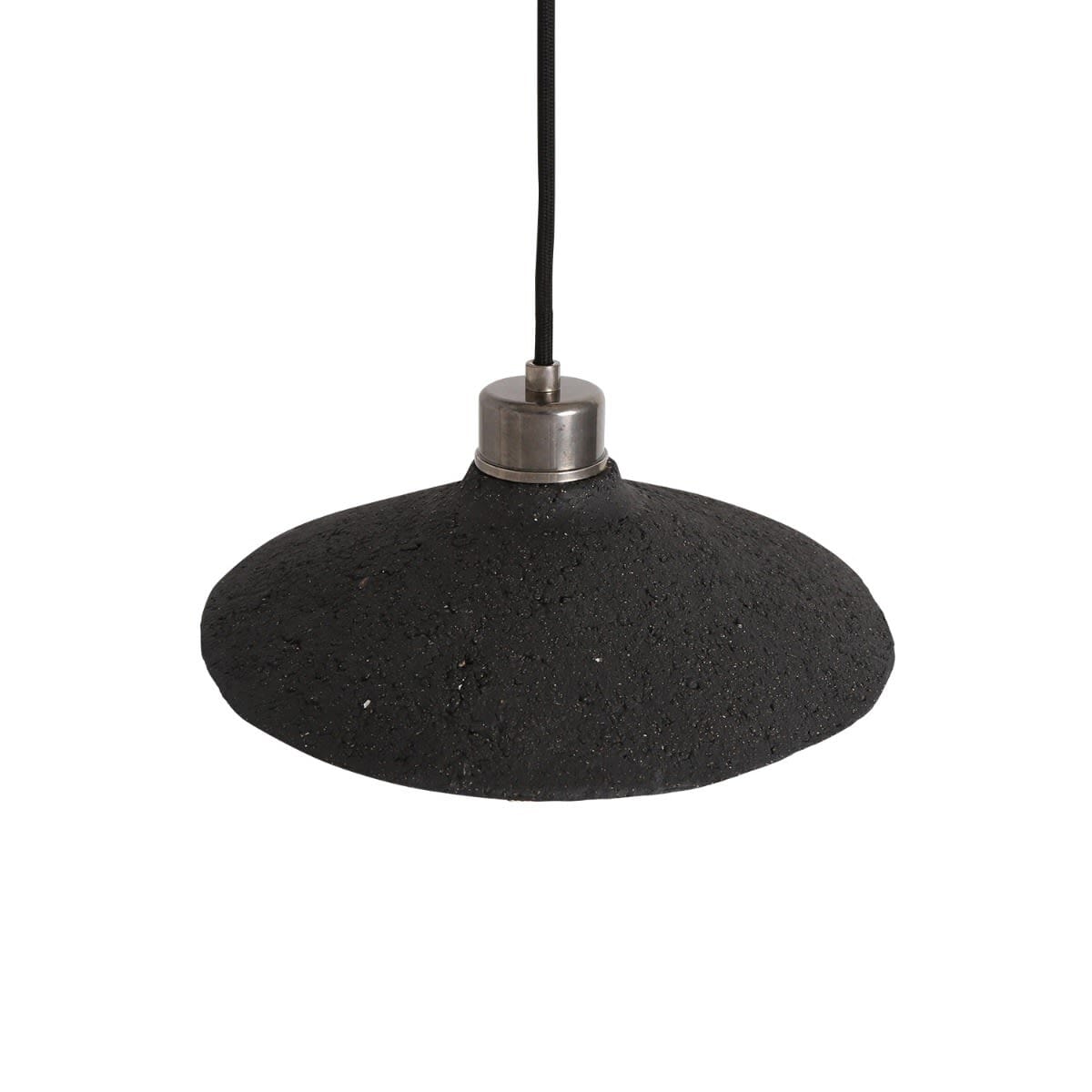 Orenda Organic Black Clay Ceramic Pendant Light 28cm