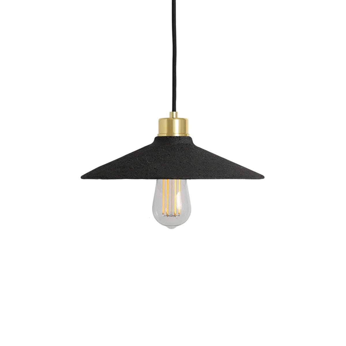 Orenda Organic Black Clay Ceramic Pendant Light 28cm