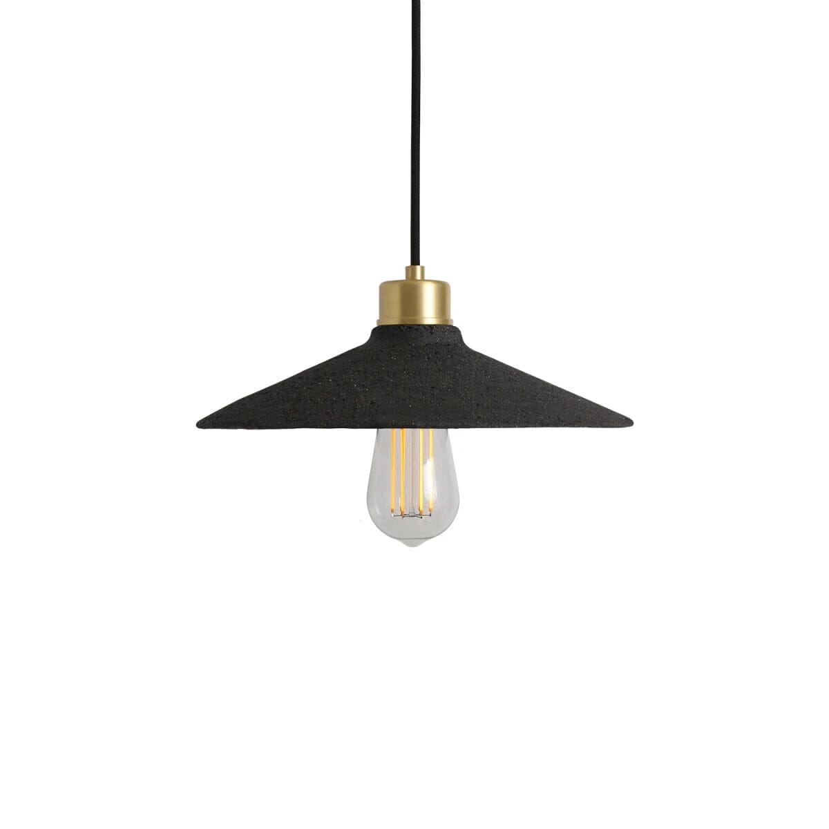 Orenda Organic Black Clay Ceramic Pendant Light 28cm