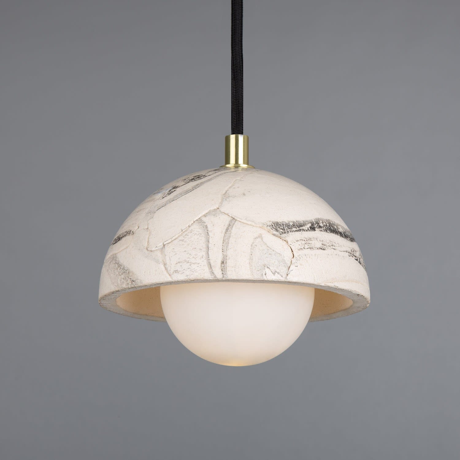 Virelle Marble Ceramic Dome Pendant Light 14cm Diameter