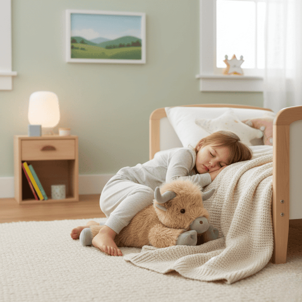 Niittynäkymä Ylämaan Lehmä Pehmolelu Mukavalla Halittavalla Muotoilulla