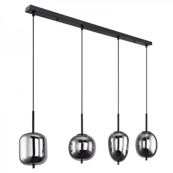 ObsidianHalo Smoked Glass Bowl Pendant Light Variants
