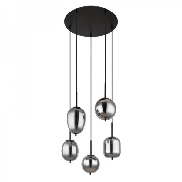 ObsidianHalo Smoked Glass Bowl Pendant Light Variants