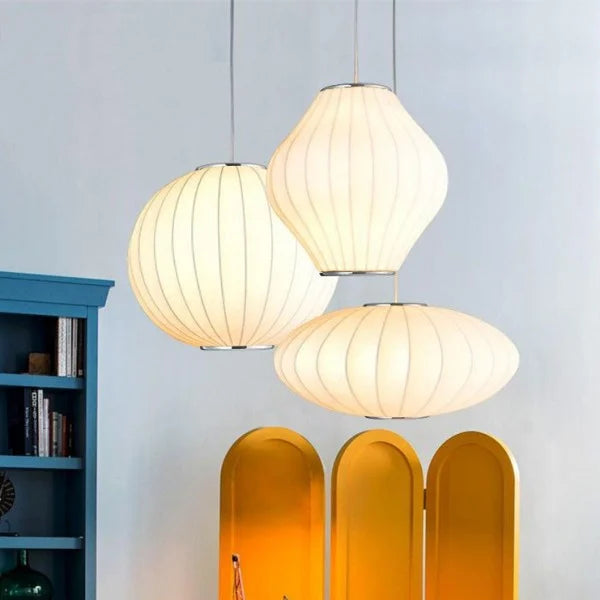 LumiBulle Silk og Steel Pendellampe for Moderne Rom