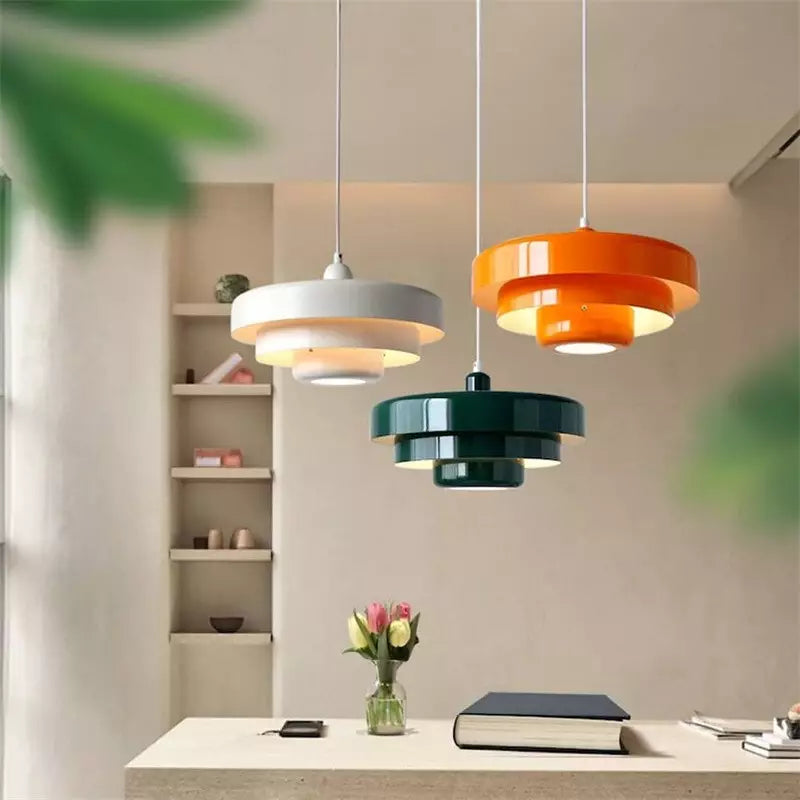 LumaNord Drie Lagen Noordse Hanglamp Met Bauhaus Metalen Afwerking