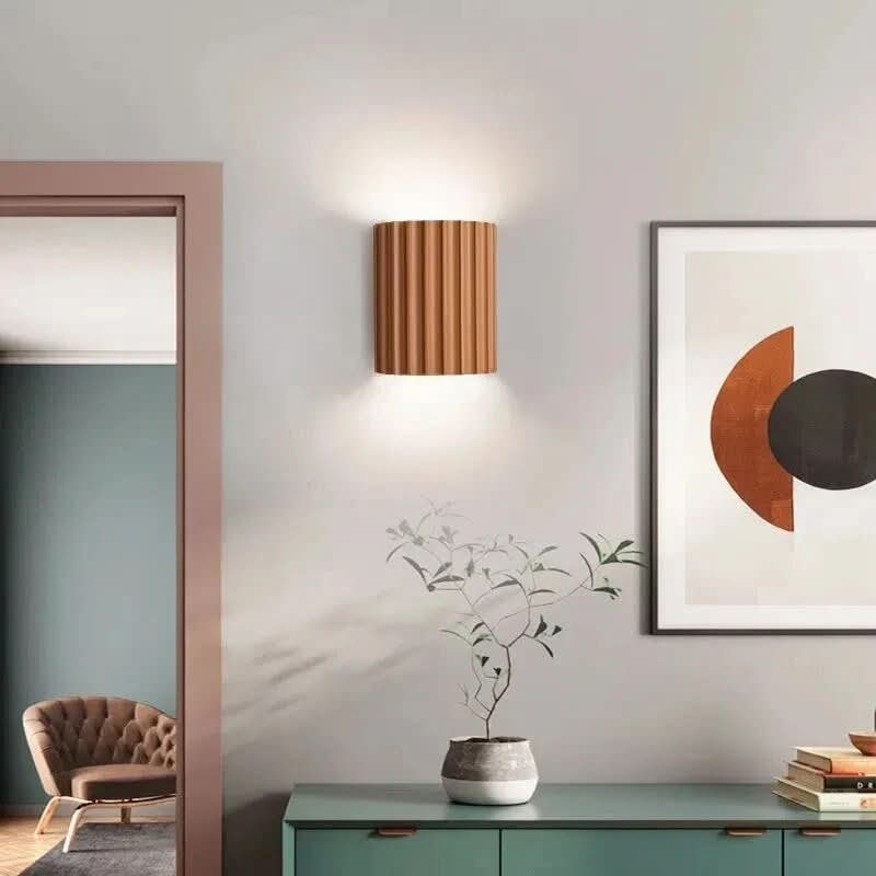 LumaNest Modern Resin Wall Lamp With Ambient LED Glow