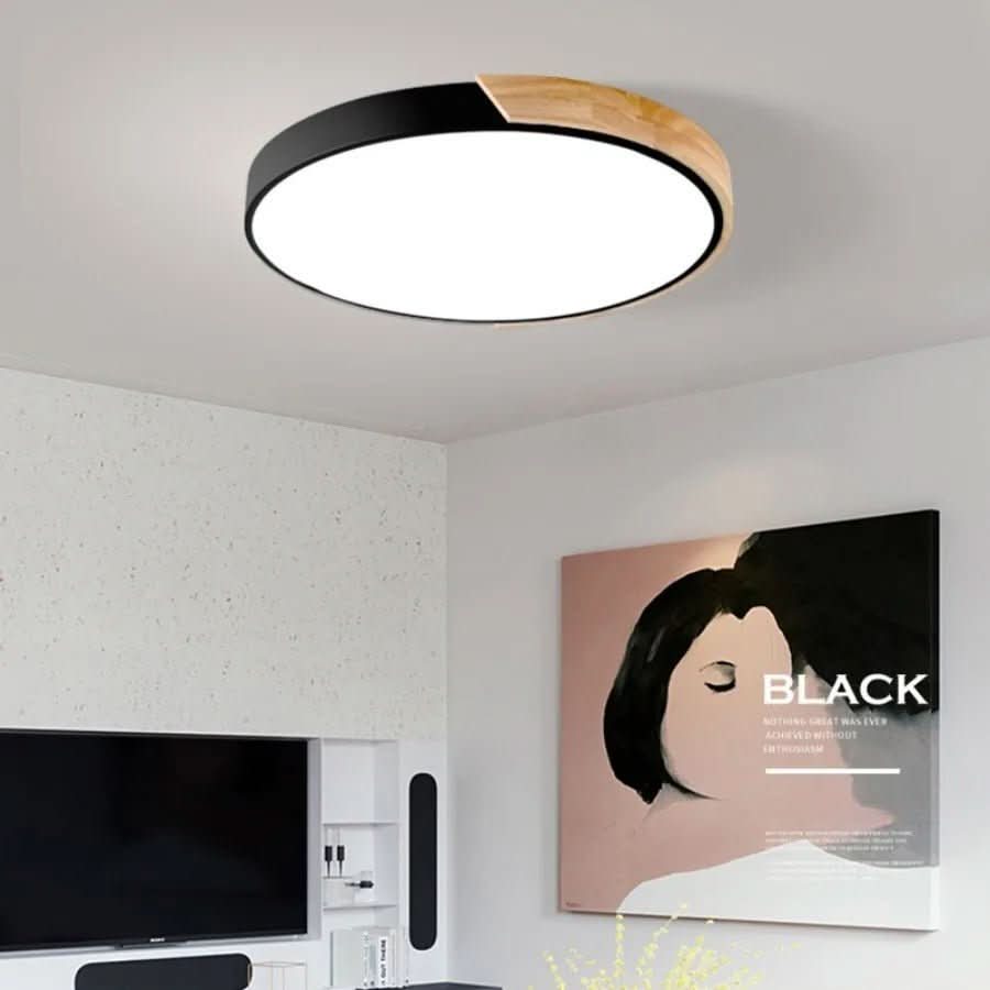Nordic Wooden Macaron LED Ceiling Light for Cozy Ambience by LumosNest