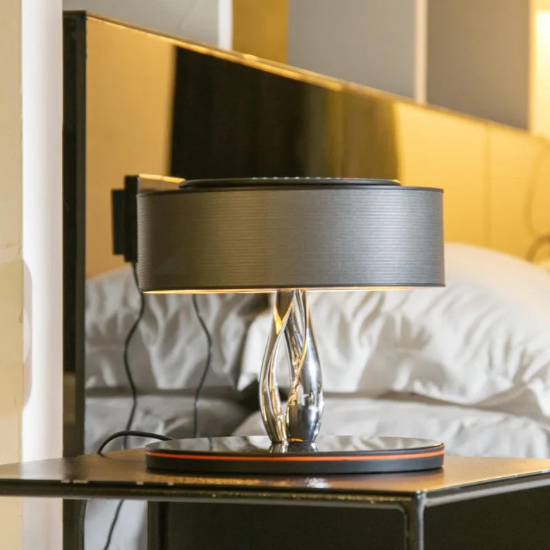 Luminara NovaTable LED Table Lamp With Wireless Charger, Built In Bluetooth Speaker And Roman Numeral Clock