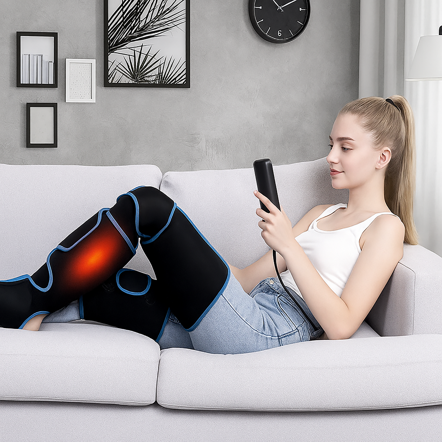 Dispositivo Massaggiatore a Compressione Completa per Gambe VigorFlow Air-C