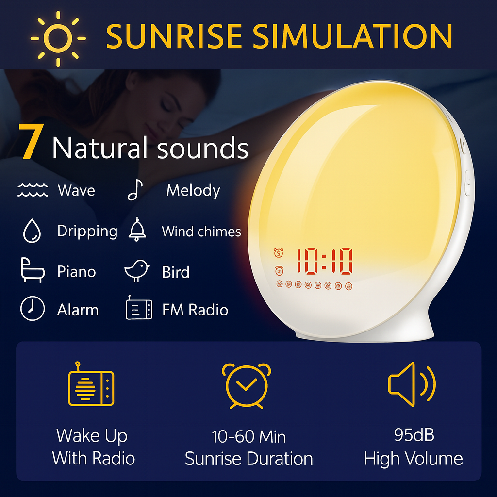 Wake Up Light: Smart Sunrise Alarm Clock and SAD Therapy Lamp