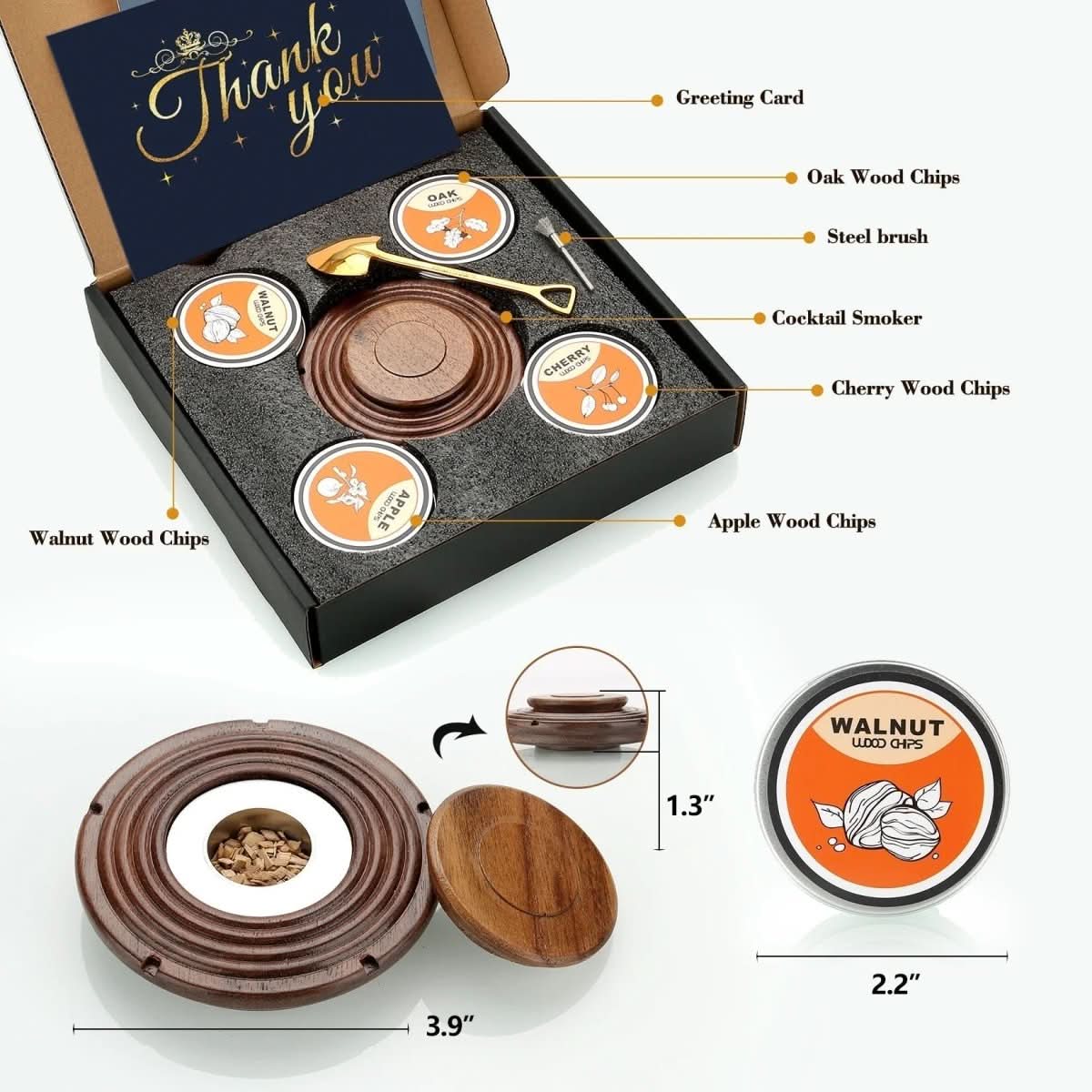 Aether Rauchset: Cocktail-Räuchergerät für Whiskey- und Bourbonliebhaber