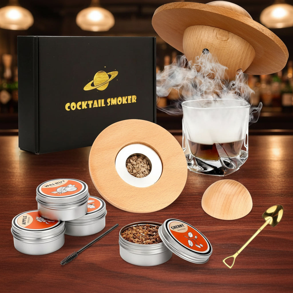 Aether Rauchset: Cocktail-Räuchergerät für Whiskey- und Bourbonliebhaber