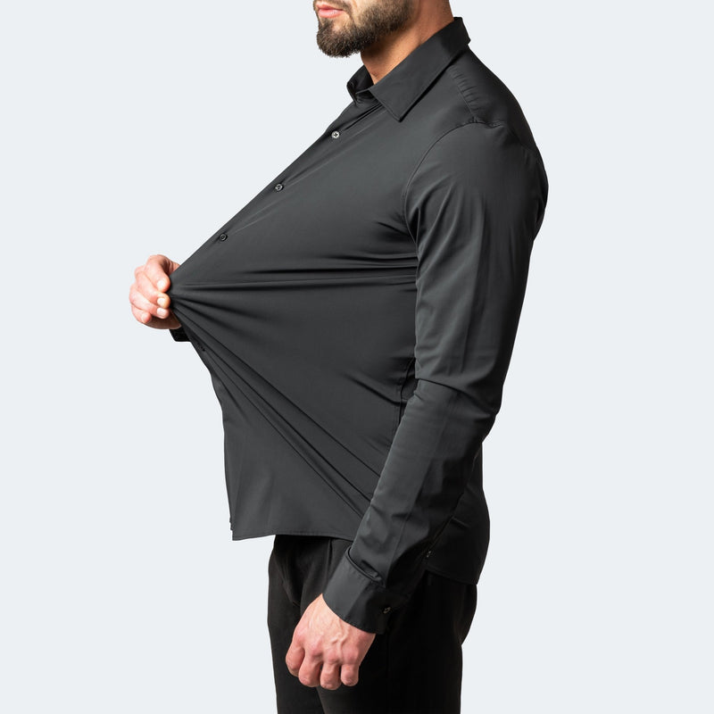 LumaEase TeddyStretch Camisa Anti-Rugas Conforto Auto-Vestível