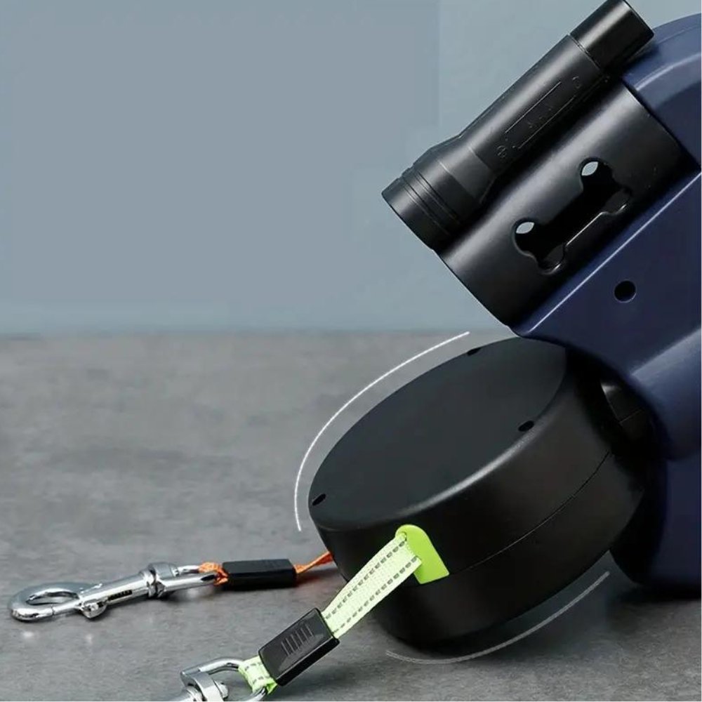 BreezePaw Kaksinkertainen Koira-talutin Sujuviin Sotkeutumattomiin Kävelyihin Kahden Koiran Kanssa