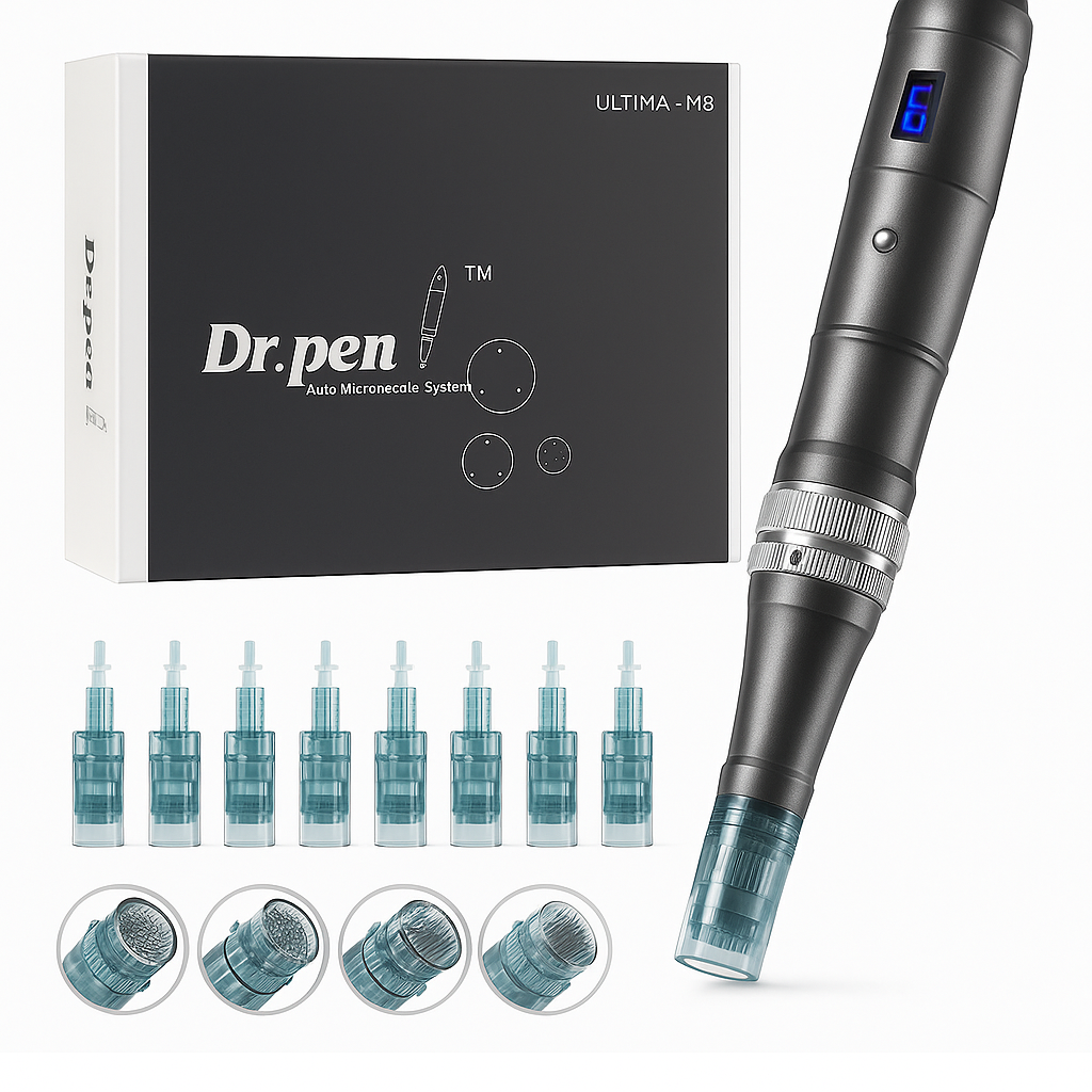 ApexDerm Pro Ultima M8 Mikronadel-Dermapen USB Wiederaufladbar, 5 Patronen 32 Nadeln