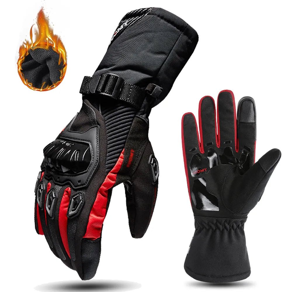 Waterproof Motorcycle Gloves With Insulated Grip For Cold Weather Riding