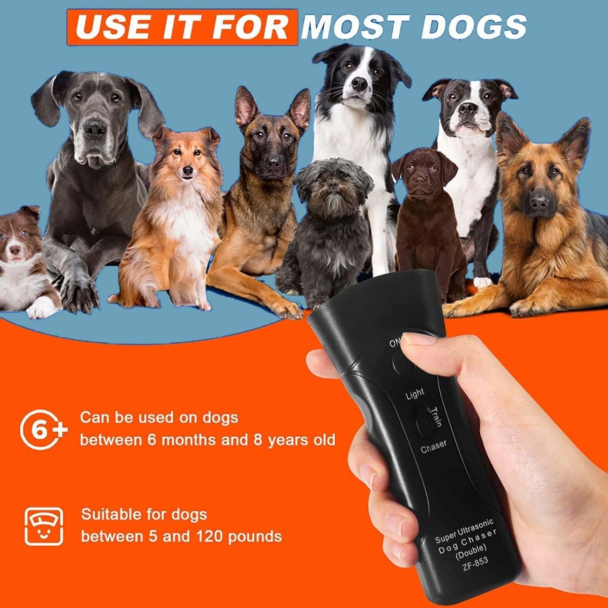 AeroGuard Dispositivo Ultrassónico para Reprimir Latidos de Cão Uso Interior