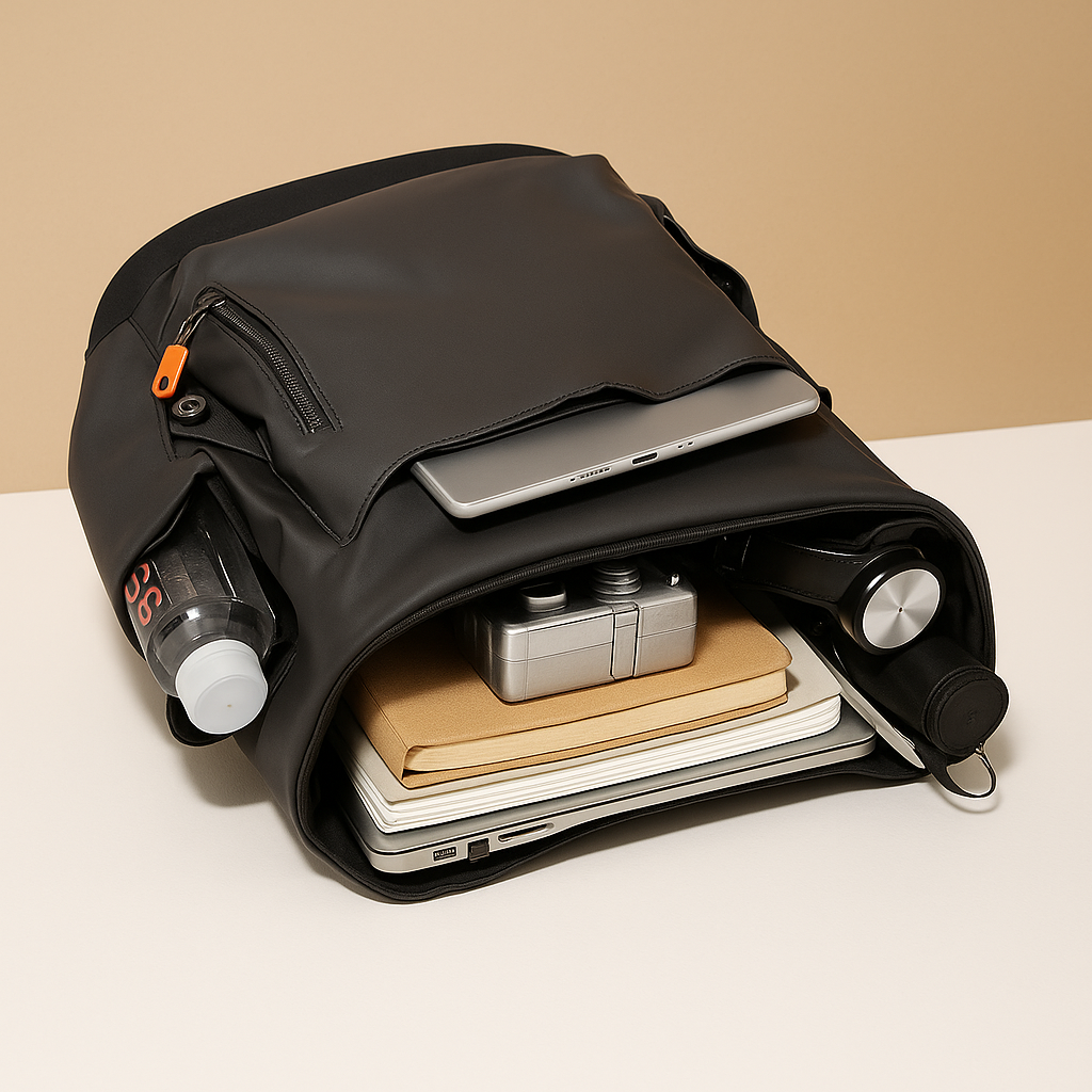 Sac à dos étanche en cuir pour ordinateur portable pour hommes NovaTrail