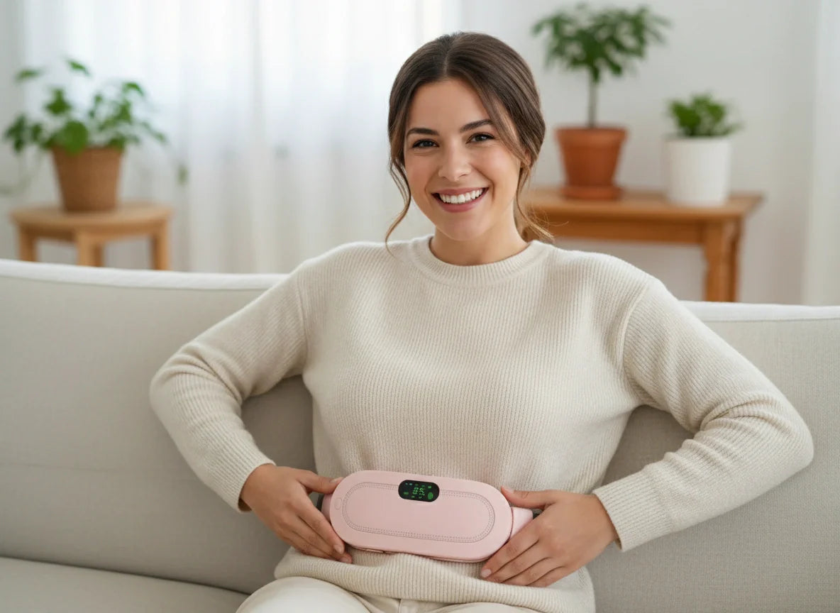 Justerbart menstruationsvarmebælte til smertelindring og daglig komfort