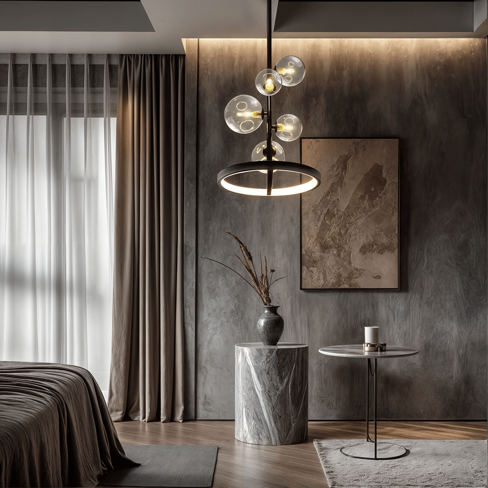 Aurelia Bubble Orb Chandelier Aluminum Glass 28cm And 48cm