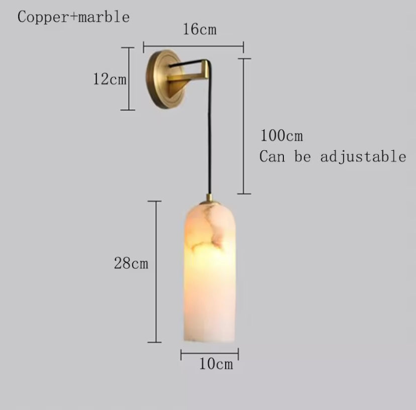 Luna márvány függeszték réz díszítéssel Időtlen ragyogás