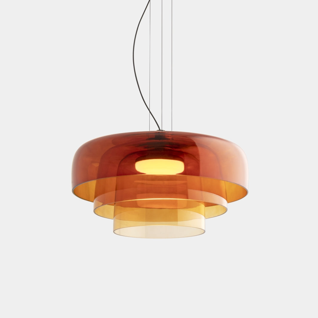 Calyra Glass and Metal Pendant Light for Dining Rooms