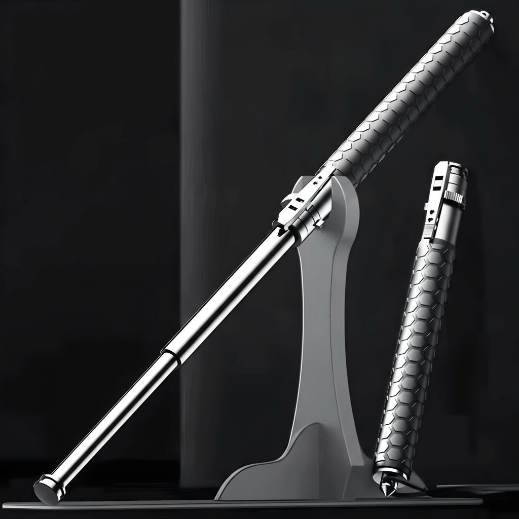 Sentinel Trek Self Defense Walking Stick with Automatic Deploy and Stability