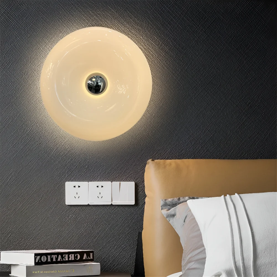 Liora Modern Glass Wall Lamp With Warm Ambient Glow