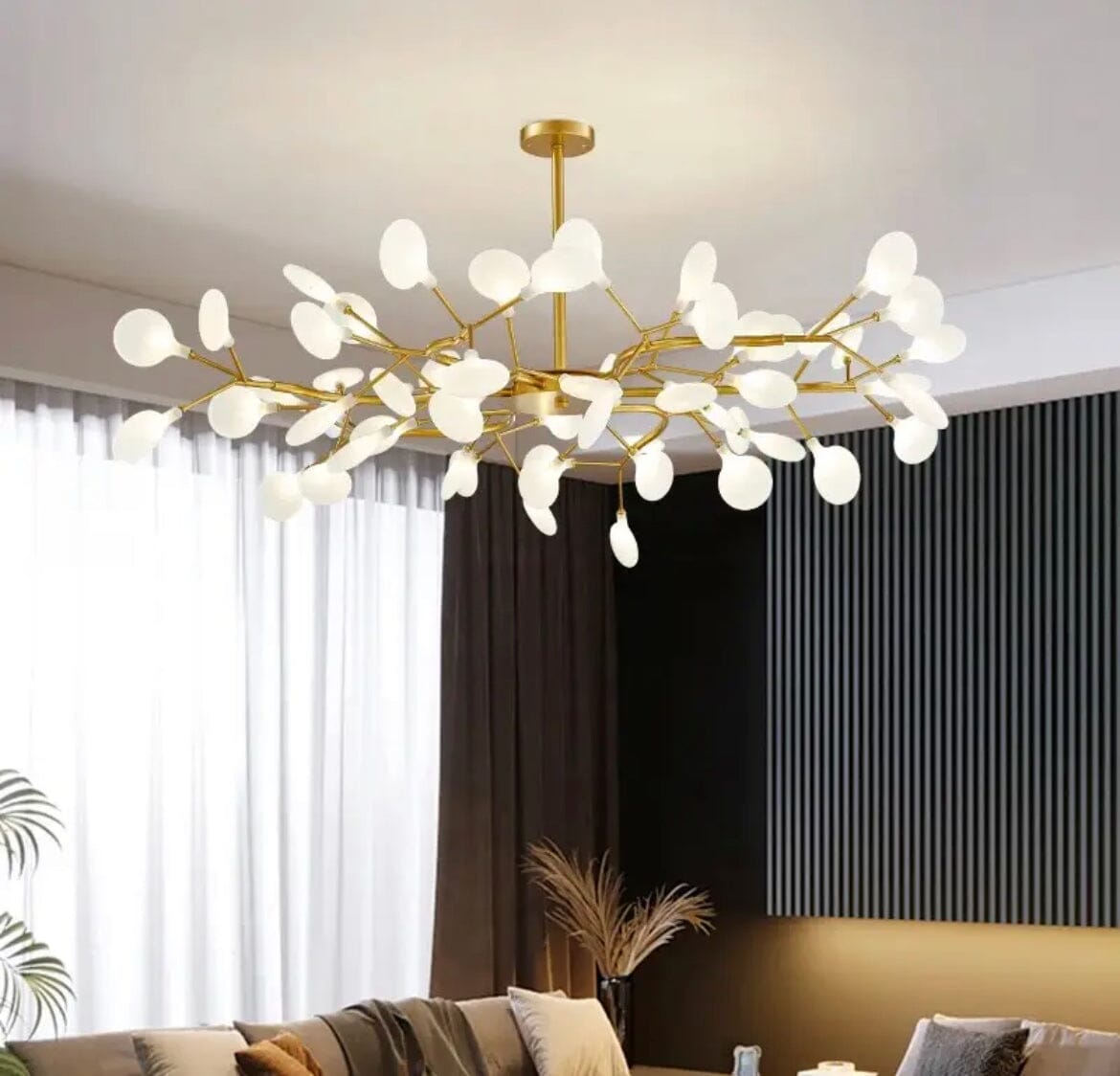 LumaFlare Iron LED Chandelier for Modern Interiors Style