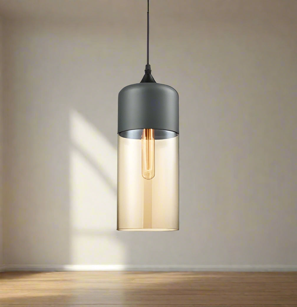 Kirrae Glass and Wood Pendant Light Luxurious Design