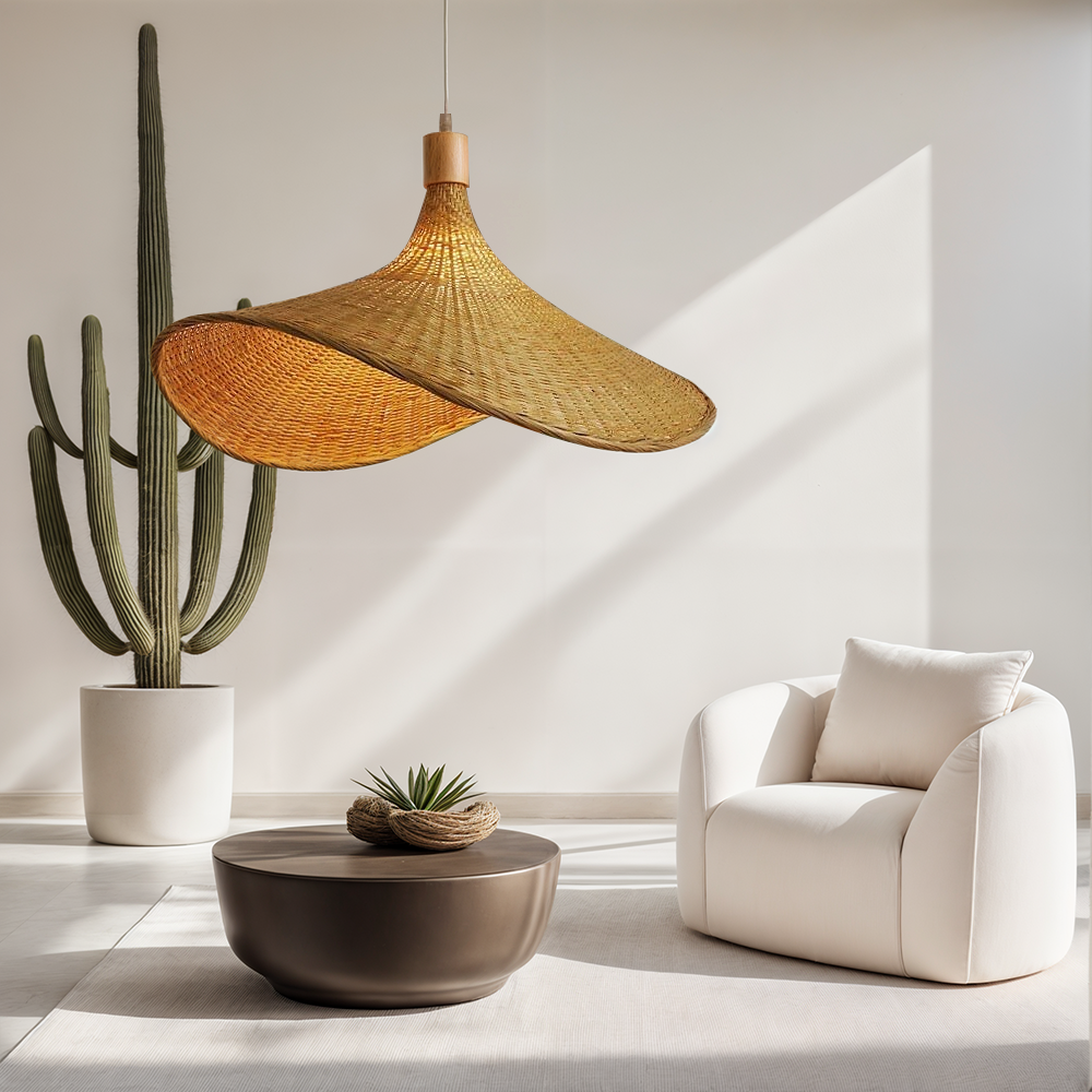 Candeeiro de Bambu Nalara com Brilho Quente e Aconchegante para Qualquer Divisão